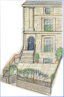 Garden Design incorporating Trellis panels and a large Sunburst panel